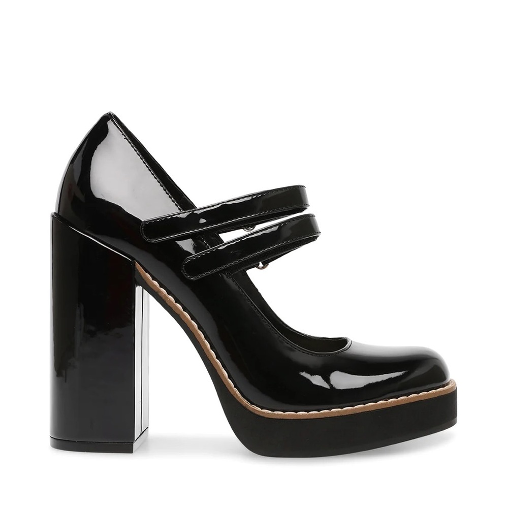 Steve Madden Twice Black Patent Mary Janes